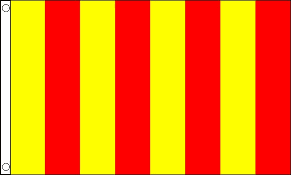 Red and Yellow Striped Small Flag